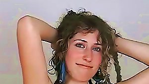 Sexy  Hippie Shows Her Hairy Armpits