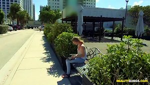 Skinny Teen Slut Gets Picked Up On The Street To Suck A Fat Cock
