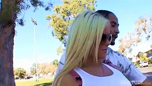 Blonde Is Amazed At The Rate At Which She Reaches Orgasm While Circling Her Ass On A Huge Penis