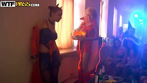 Halloween Fuck Fest With Lots Of Horny Students