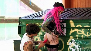 Fucking In A Back Alley With A Naughty Punk Slut