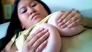 Homemade Video Of A Chubby Asian   For The Webcam