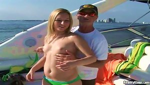 Juicy Blondie Steps On The Yacht And Gets Fucked
