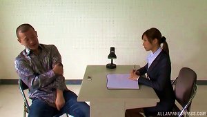 Sex Appealing Japanese Secretary Gets Pounded Hardcore On Her Desk By A Horny Stud