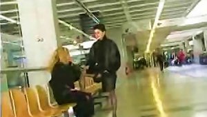Naughty Busty Frivolous Females Don`t Afraid To Get Naked In Airport
