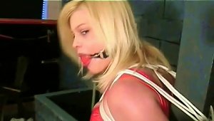 Tied Up And Gagged Blond, Beverly Cox, Tries To Get Rid Of The Bounds