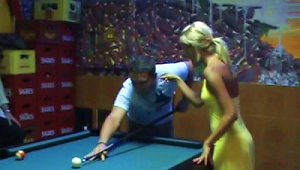 Hot Sophie Moone Relax In A Bar Playing Billiard With A Guy