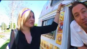 Teenie Babe Loves Ice Cream Almost As Much As Sucking A Cock