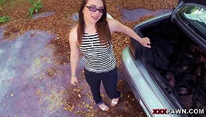 Cute Nerd Girl Sucks And Fucks The Pawn Shop Guy With A Big Cock